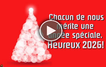 Vidéo avec message de bonne année 2026